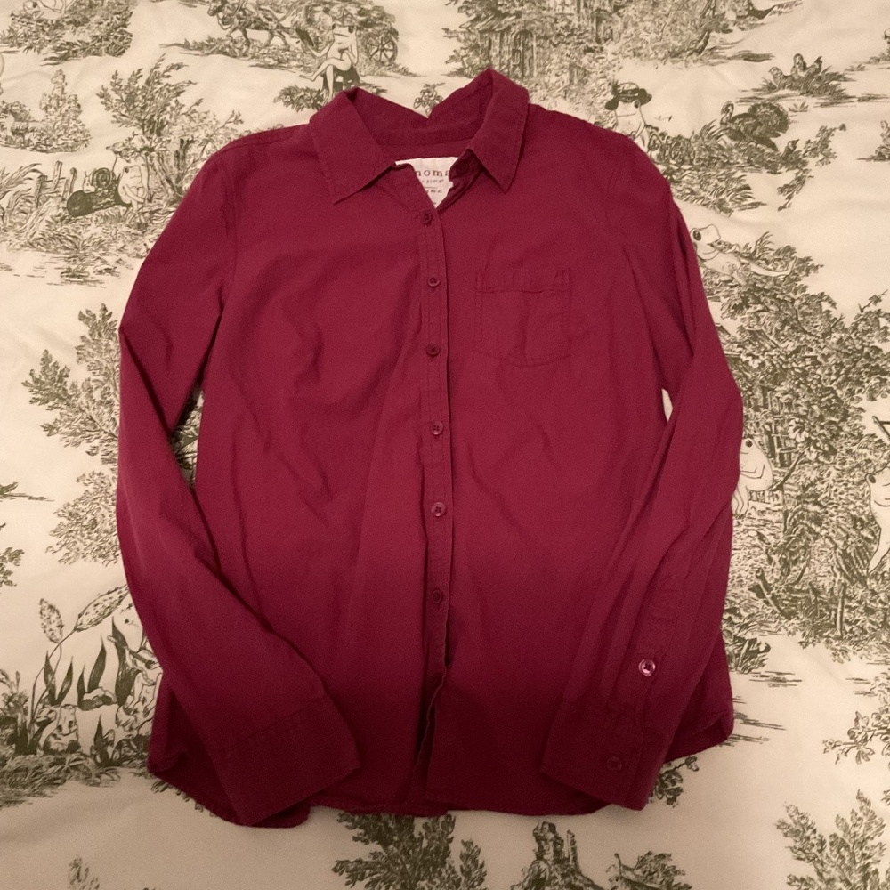 Burgundy blouse by Sonoma, size Small